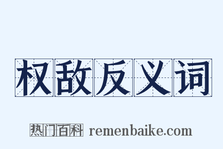 权敌反义词是什么意思的图片